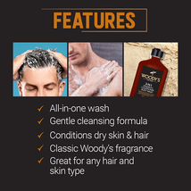 Woody's 3-N-1 shampoo, conditioner & body wash, 12 fl oz image 4