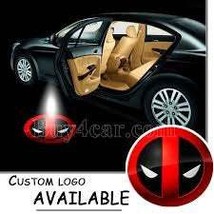 4x Deadpool Logo Wireless Car Door Welcome Laser Projector Shadow LED Light Embl - $38.50