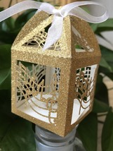 75pcs Glitter Gold Wedding Gift Box,Chocolate Packaging Boxes,wedding favor box - $36.00