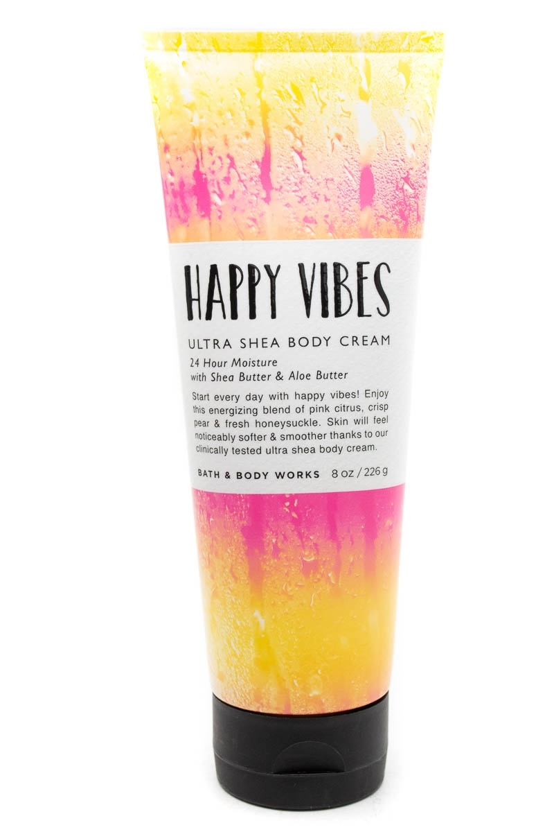 Bath Body Works Happy Vibes Ultra Shea Body Cream 24 hour Moisture 8oz
