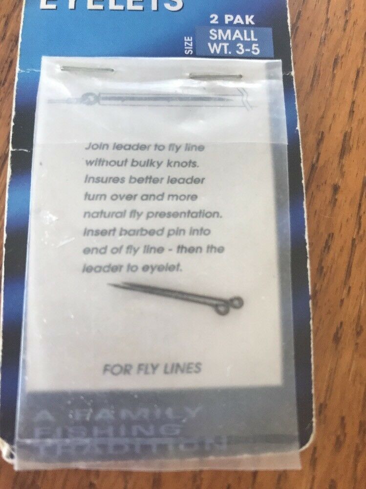 South Bend 2 pc Fly fishing eyelets line leader no knot SMALL 35 wt