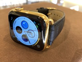 Custom 24k Gold Plated 46mm Samsung Galaxy Watch 4, Stainless