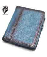 TAUREN Vintage, Retro Handmade Genuine Leather RFID Short Wallet / Purse - $36.99