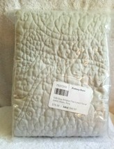 Pottery Barn Belgian Flax Linen Floral Stitch Gray King Pillow Sham New #P162 - $49.99