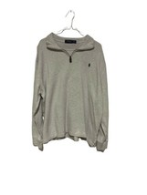 Polo Ralph Lauren Sweater Mens XXL Long Sleeve Gray 1/4 Zip Pullover Casual - $35.00