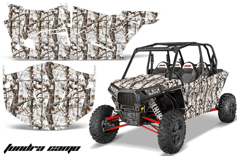 Polaris RZR 1000 4 Door Graphic Kit AMR Racing Decal RZR1000 4DR MATTE SNOW CAMO Decals, Emblems