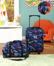 3 Pc Dinosaur Kids Luggage Monogram Letter Rolling Suitcase Duffel Bag P... - $25.14+
