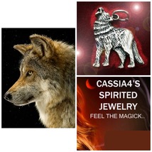 Haunted NECKLACE WOLF SPIRIT VESSEL PROTECT SURVIVAL FAMILY MAGICK 925 Cassia4  - $23.11