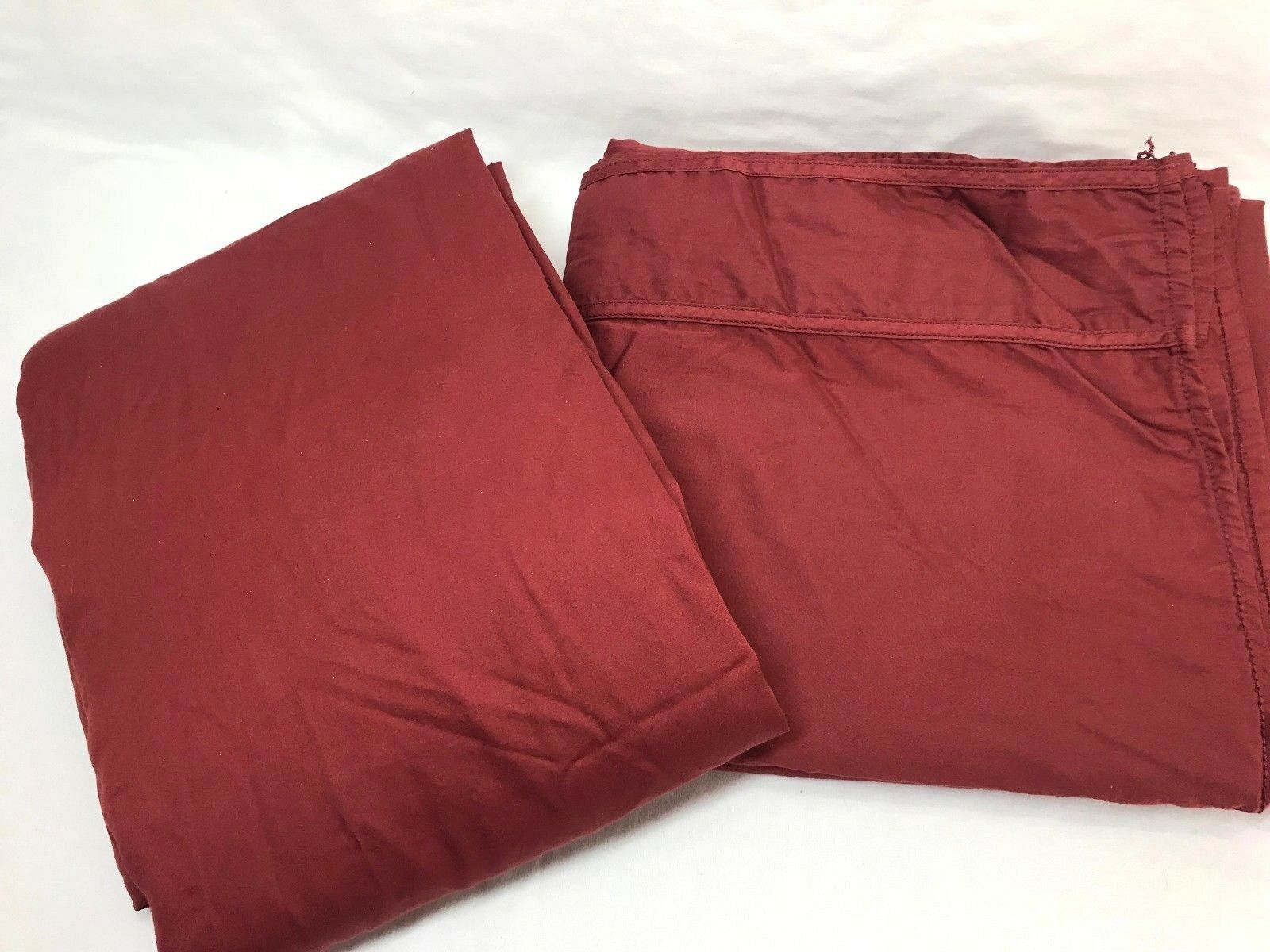 Ralph Lauren Estate Sateen Solid Red 2-PC King Flat and Fitted Sheets
