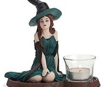Lenox Halloween Emerald Sorceress Witch Votive Figurine Bewitching Beauties NEW