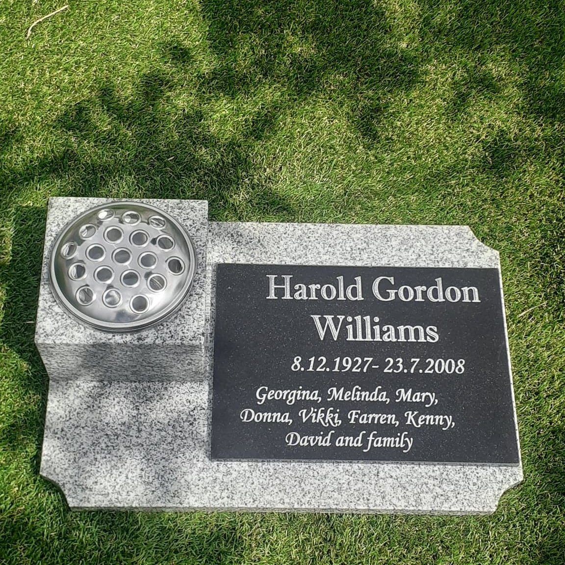 Large Granite Memorial Flat Headstone Marker Flat Memorial Stone Grave ...