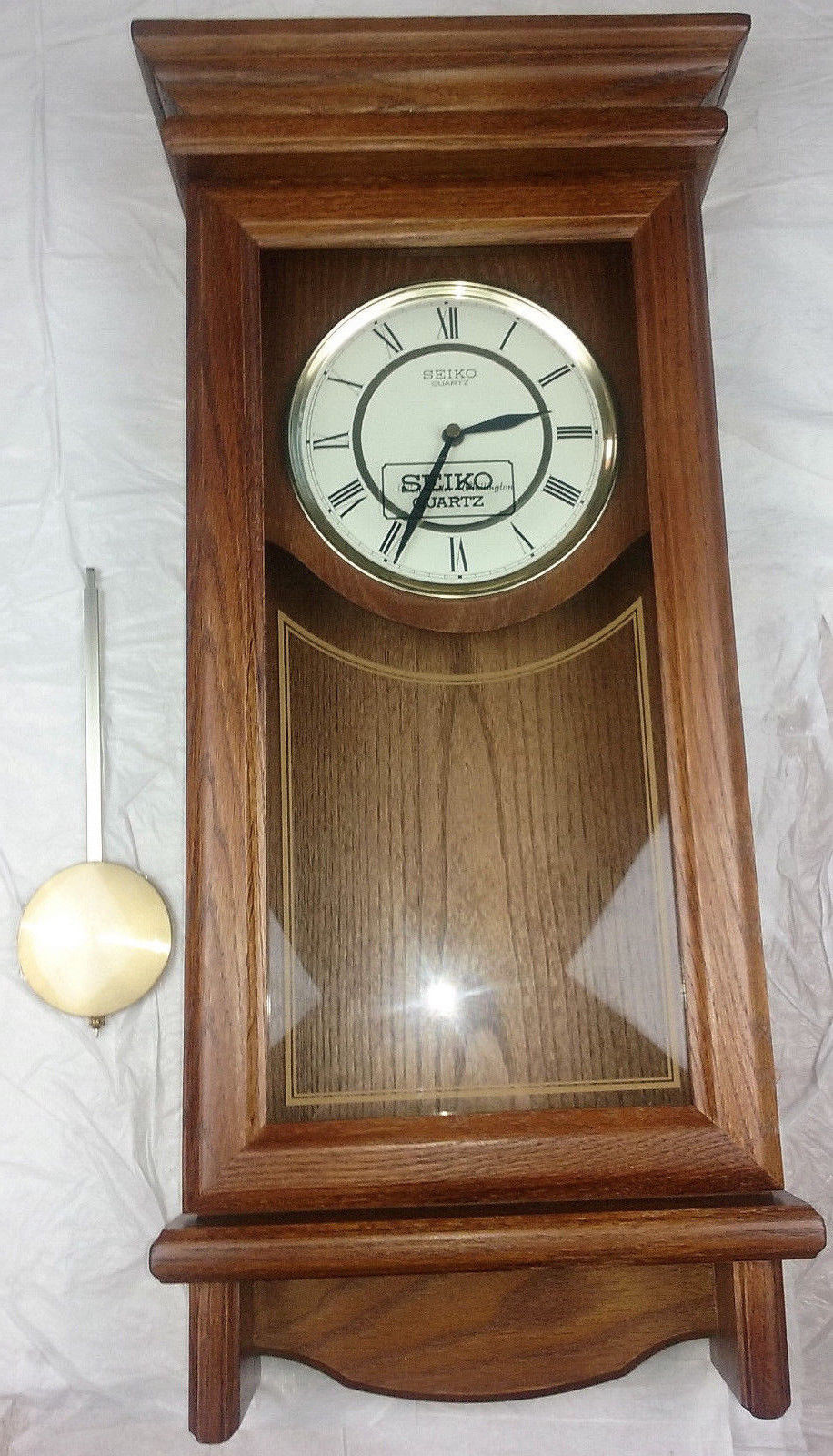 Seiko Quartz Wooden Wall Pendulum Clock QXH101BC Westminster