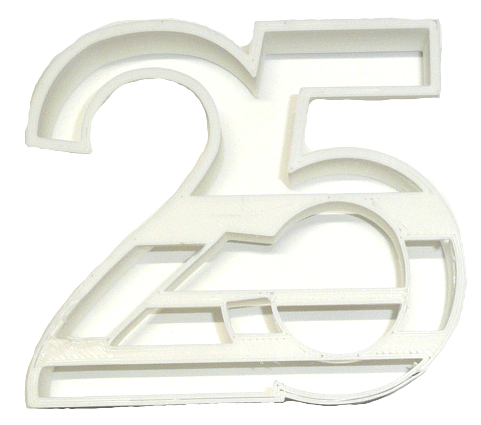 Number 25 Twenty Five Birthday Anniversary Cookie Cutter 3D Printed USA PR108-25