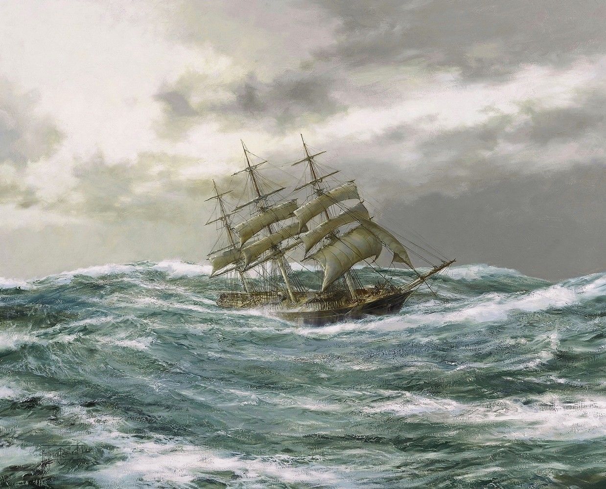 The Cape Horner the Cutty Sark Painting by Montague Dawson Art ...