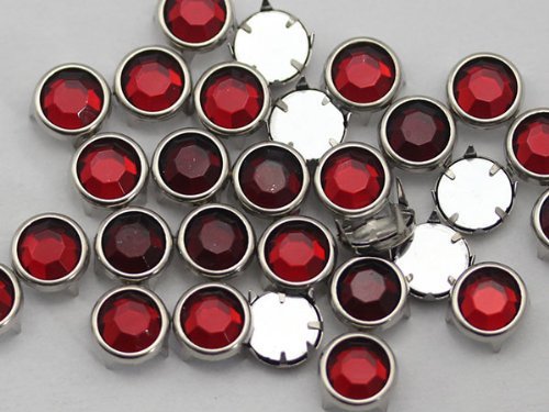 6mm Ruby CH17 Gemagic Rhinestones Size 30 - 100 Pieces [Kitchen]