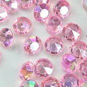 9mm 'Pink Carat Diamond Confetti AB Coating For Table Scatter Wedding Decorat...