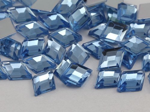 10x7mm Sapphire Lite .LS Flat Back Diamond Acrylic Jewels High Quality Pro Gr...