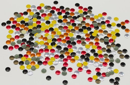 6mm Yellow Round Hotfix Nailheads - 100 Pieces [Kitchen]
