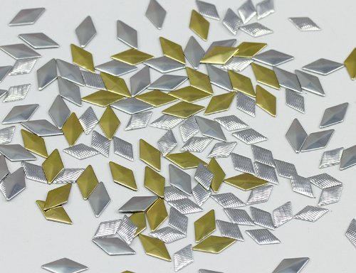 10x5mm Silver Diamond Hotfix Nailheads - 100 Pieces [Kitchen]