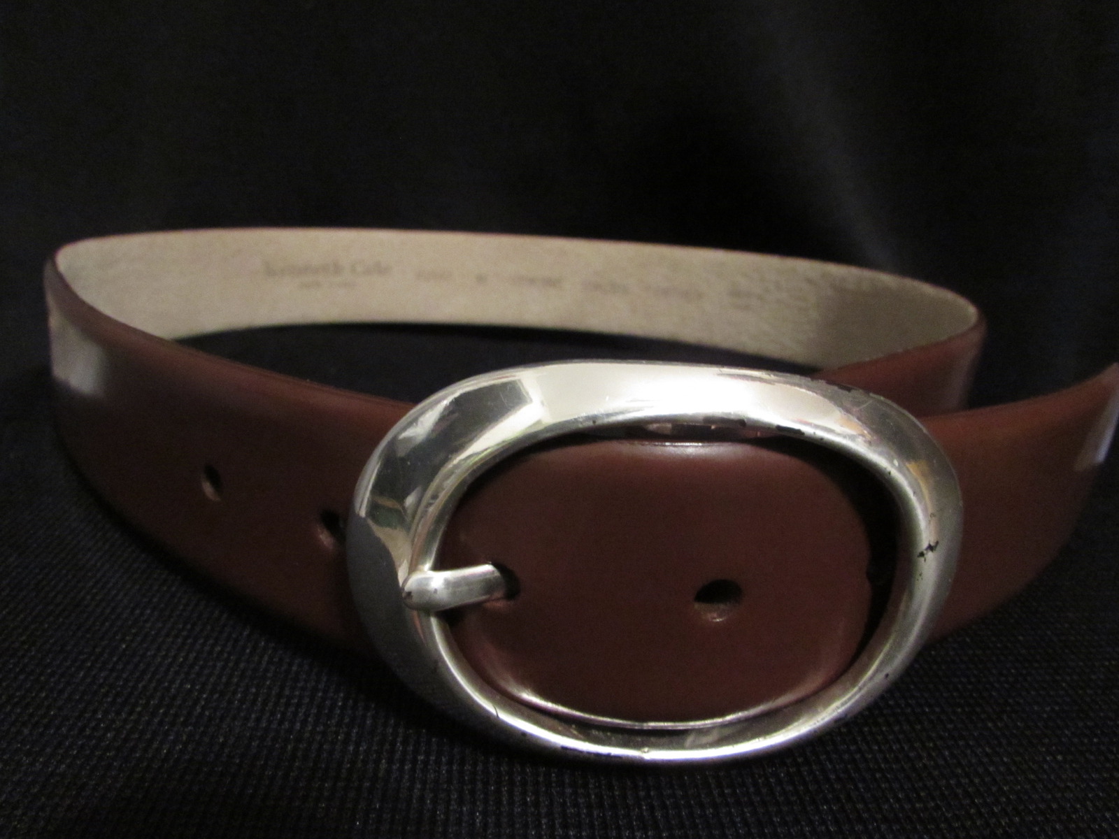 Kenneth Cole New York Genuine Leather Belt Cognac/Brown Size: M - Belts