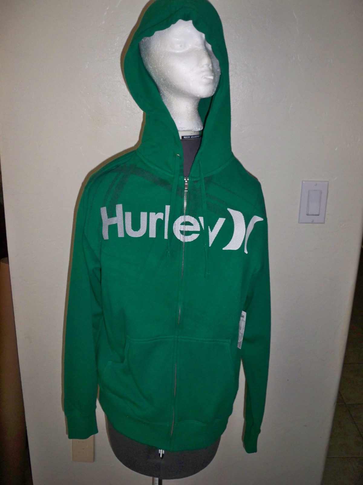 hurley green hoodie