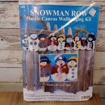 Vtg 2002 Design Works Snowman Row Plastic Canvas Wallhanging Craft Kit 1... - $14.35