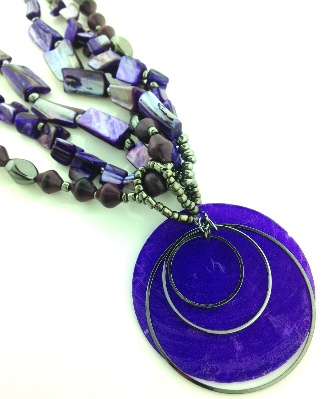 A.N.A Purple Shell Necklace - Necklaces & Pendants