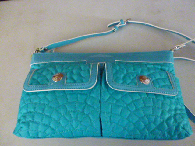 Vera Bradley Cest la Vie Crossbody Turquoise Bag Purse Shoulderbag ...