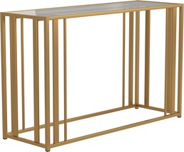 Coaster Home Furnishings Eastbrook Metal Frame Sofa Table, Matte Brass And Clear - $279.98