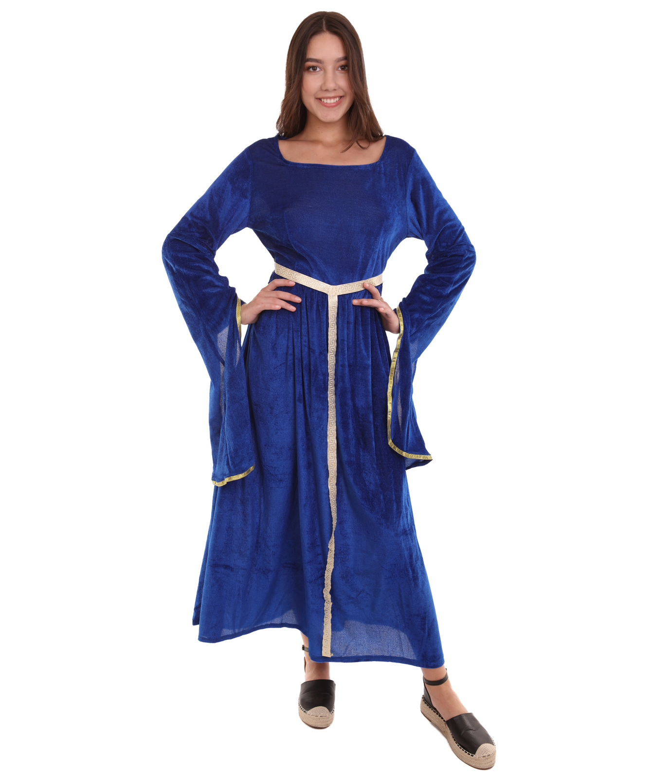 Adult Women's Lady Guinevere  Medieval Renaissance Costume | Blue Cosplay Costum