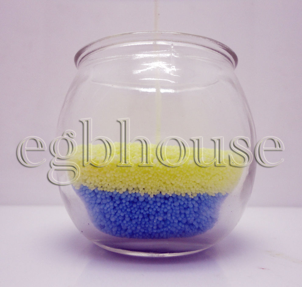 Scented Granulated Candle Wax 4 colors, 1 glass jar, 3 wicks free