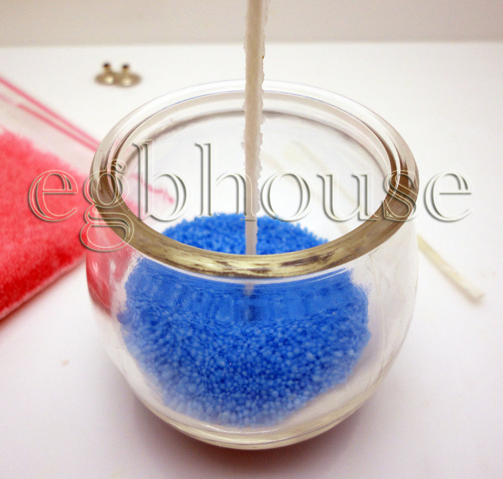 Scented Granulated Candle Wax 4 colors, 1 glass jar, 3 wicks free