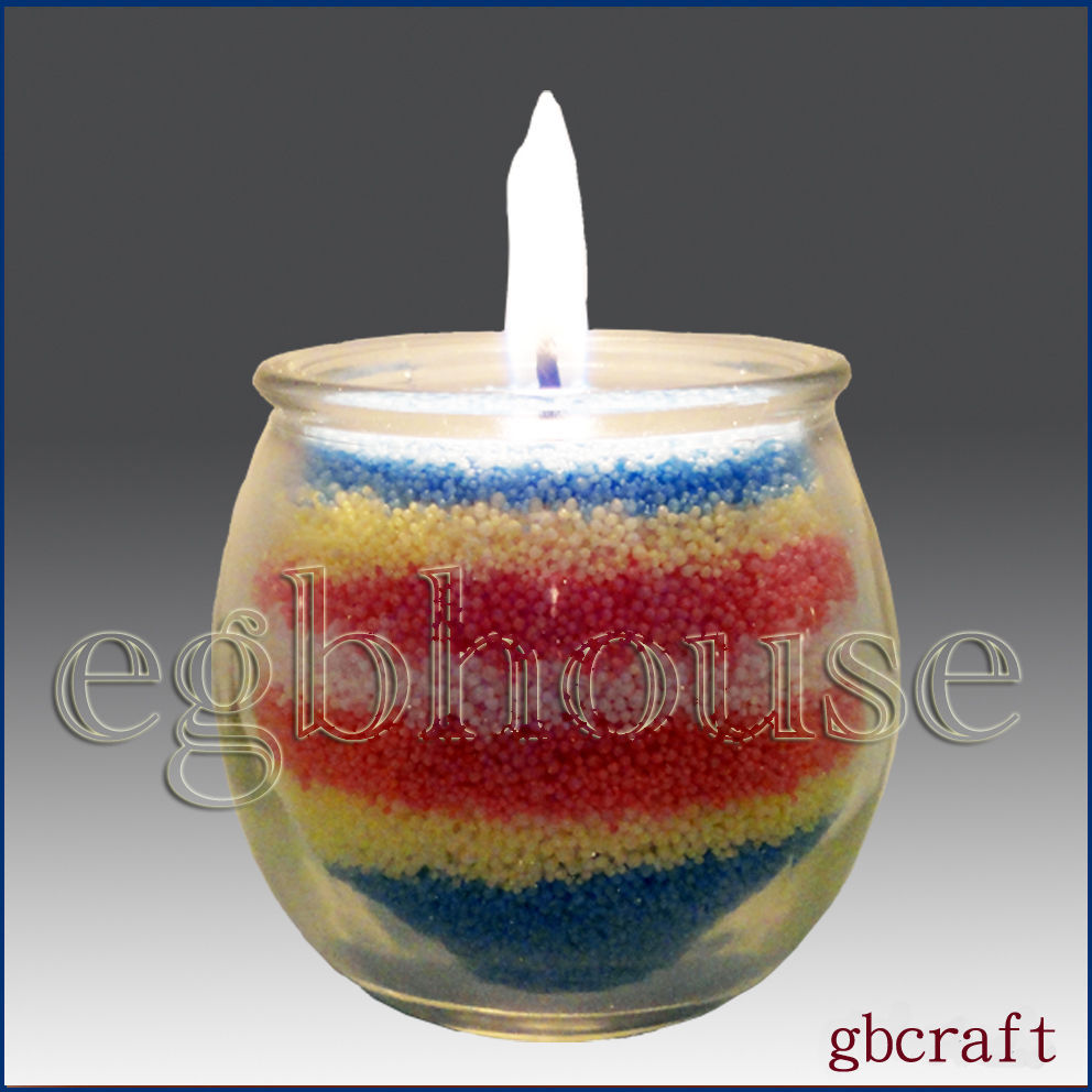Scented Granulated Candle Wax 4 colors, 1 glass jar, 3 wicks free