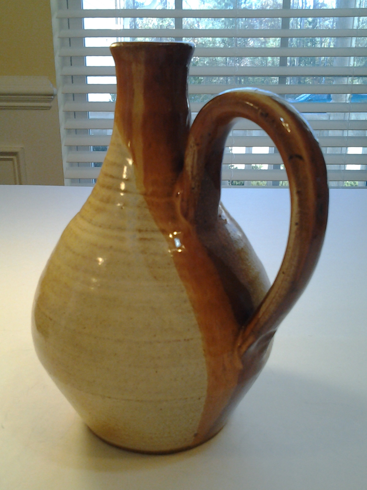 Handmade Pottery Handle jug or Vase, Corontzes Pottery, Clemson,S.C