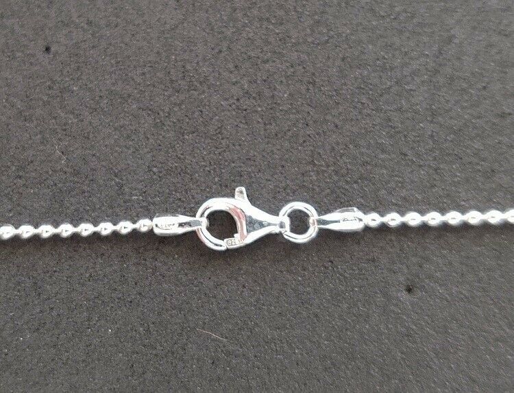 Bead Chain Anklet - 9 inch* (1.5mm* wide) - Sterling Silver - Made Italy