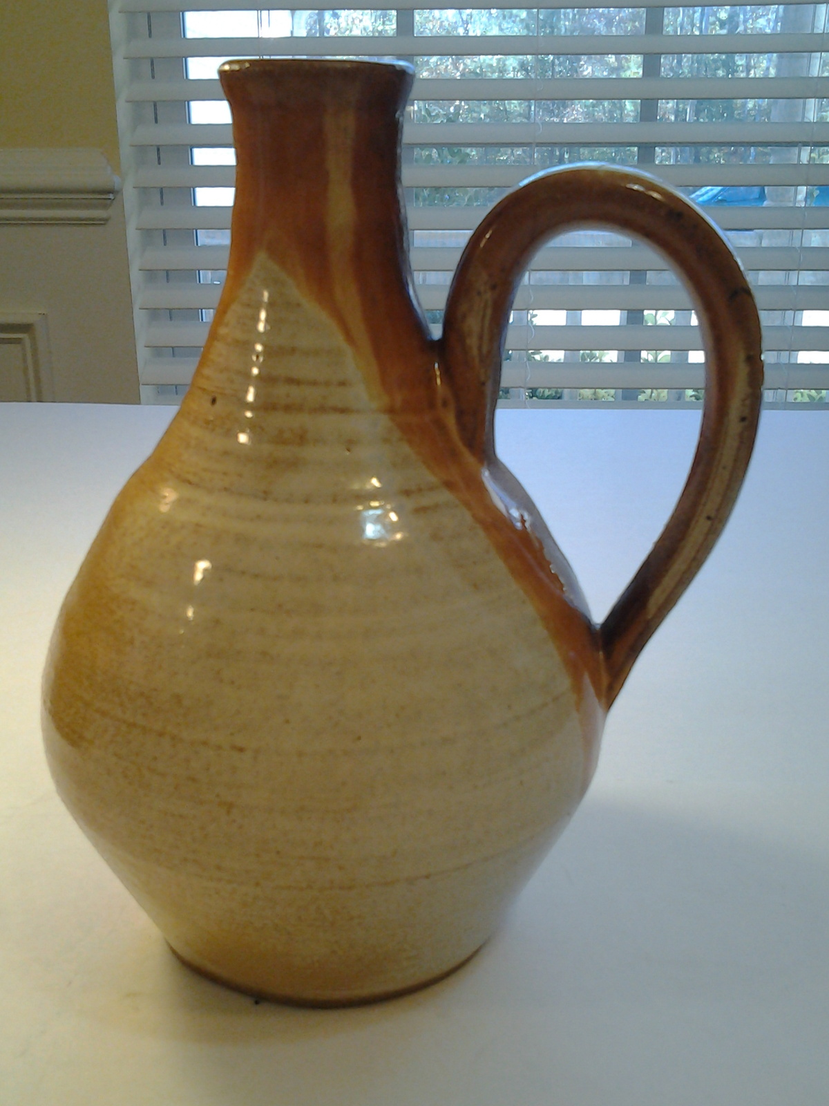Handmade Pottery Handle jug or Vase, Corontzes Pottery, Clemson,S.C