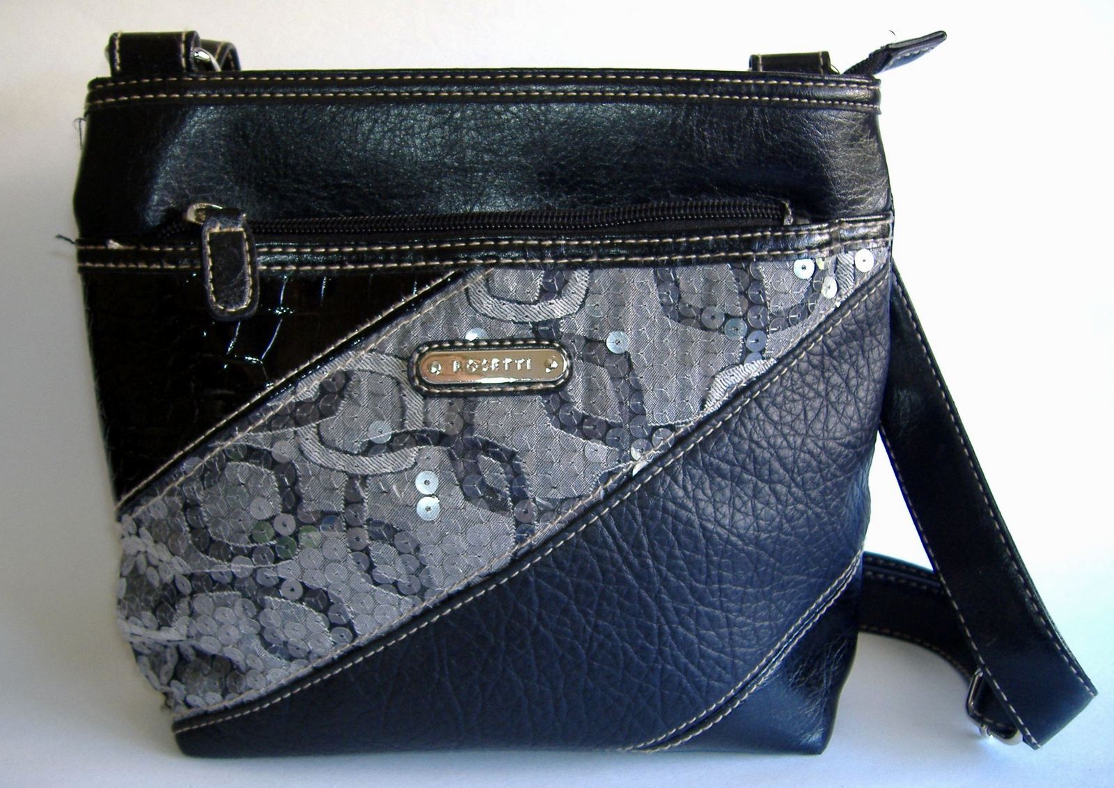 Rosetti Bag 1 Customer Review And 49 Listings Black Rosetti Shoulder Bag Sequin Faux Leather Purse Tote Zipper Pockets Handbag 20 00