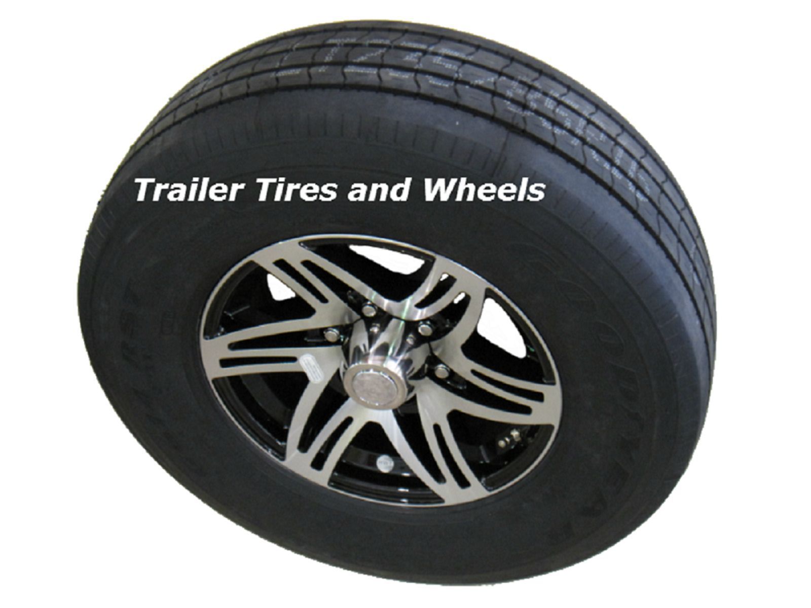09B 235/85R16 Goodyear G614 Radial Tire on 16" 6 Lug Aluminum Trailer