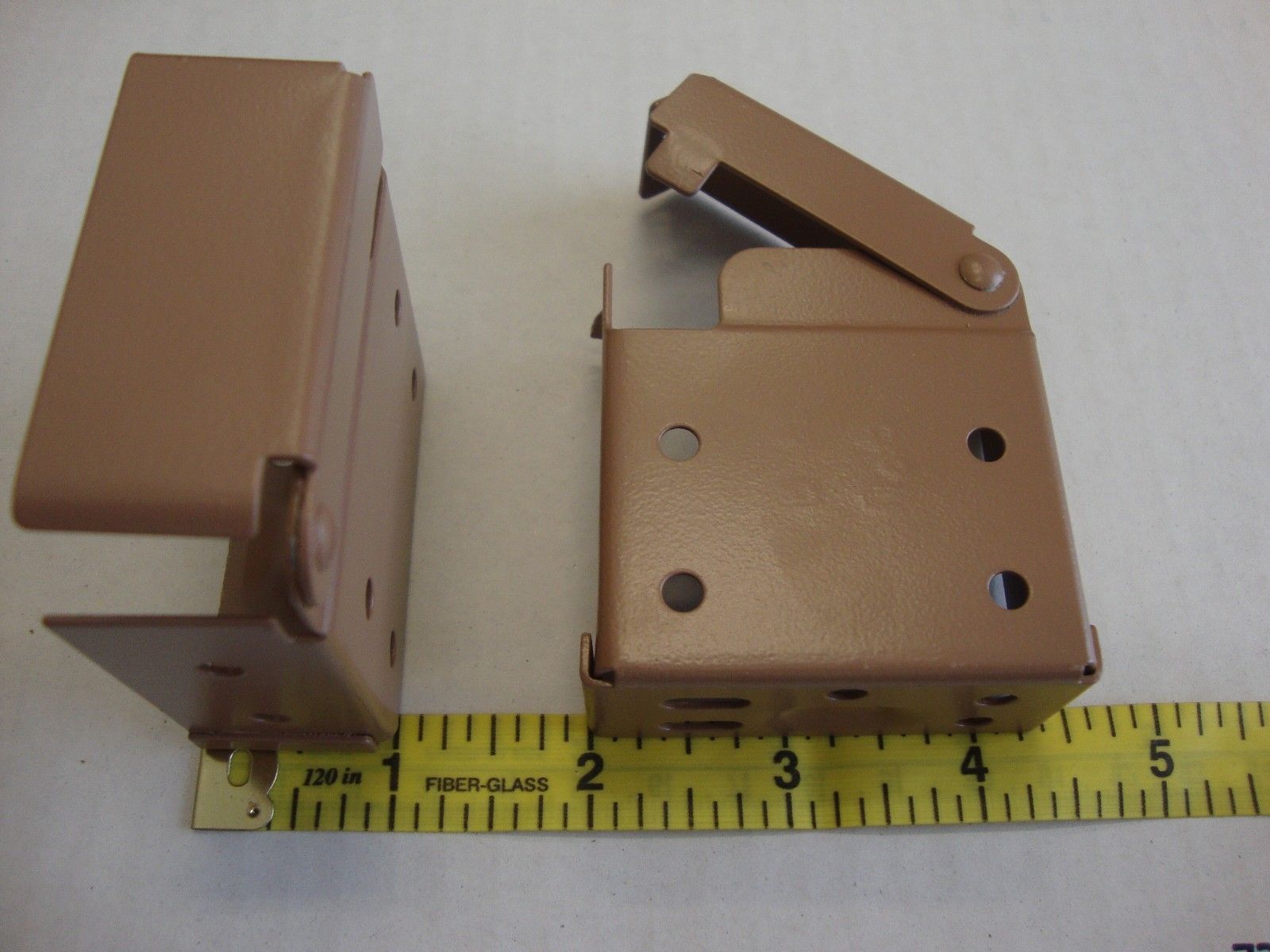 (4 pair) Horizontal Blind Brackets, for 2" X 2" Head Rail, in Cocoa