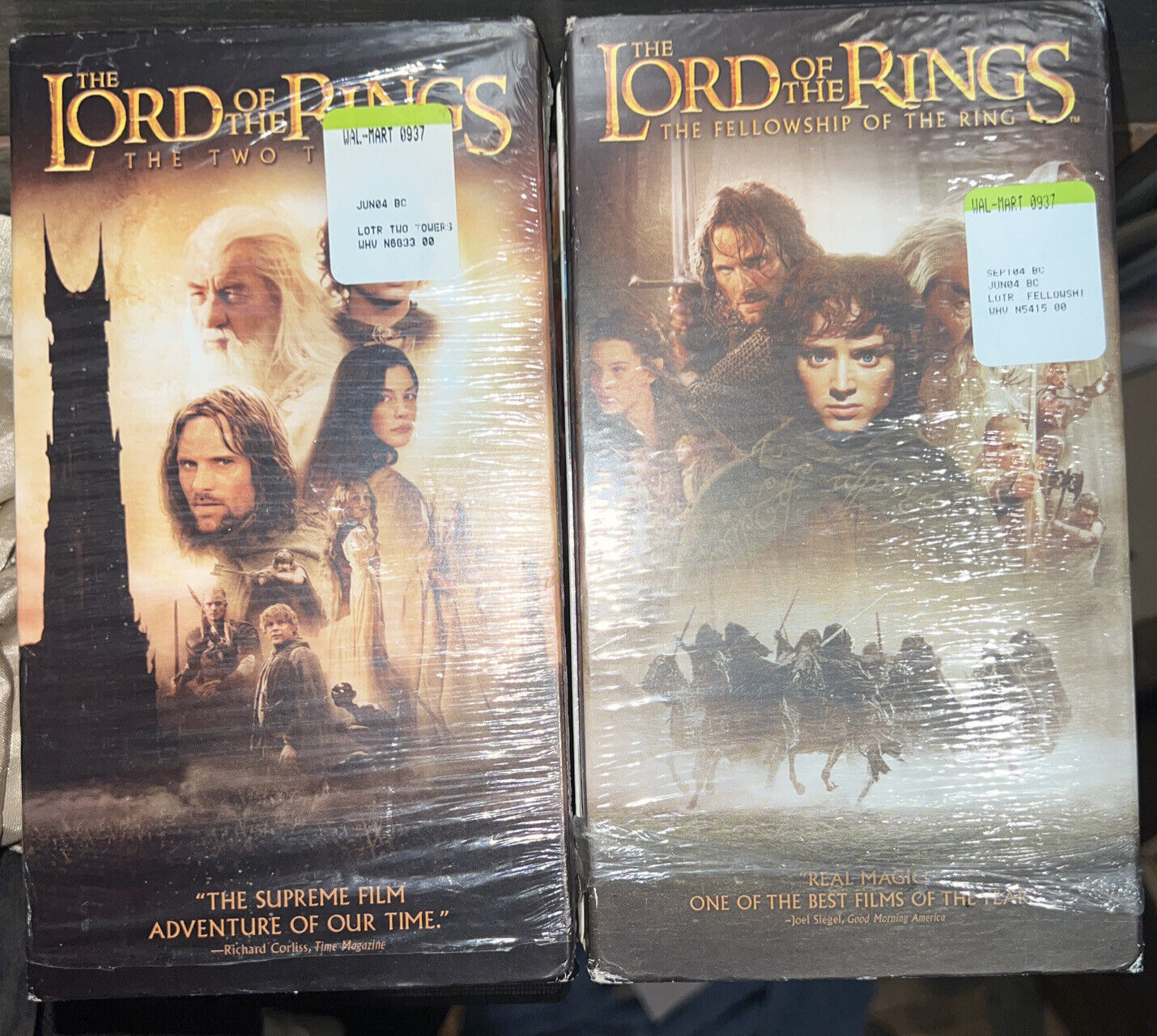 The Lord Of The Rings VHS Lot The Fellowship Of The Ring & The Two ...