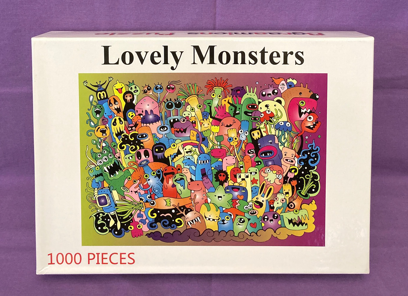 Bgraamiens Puzzle Lovely Monsters 1000 piece colorful cartoon jigsaw ...