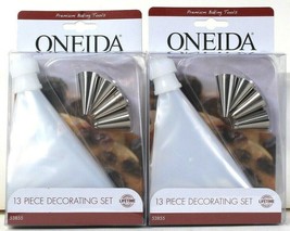 2 Oneida Premium Baking Tools 13 Piece Decorating Set Ideal For Cookies & Cakes
