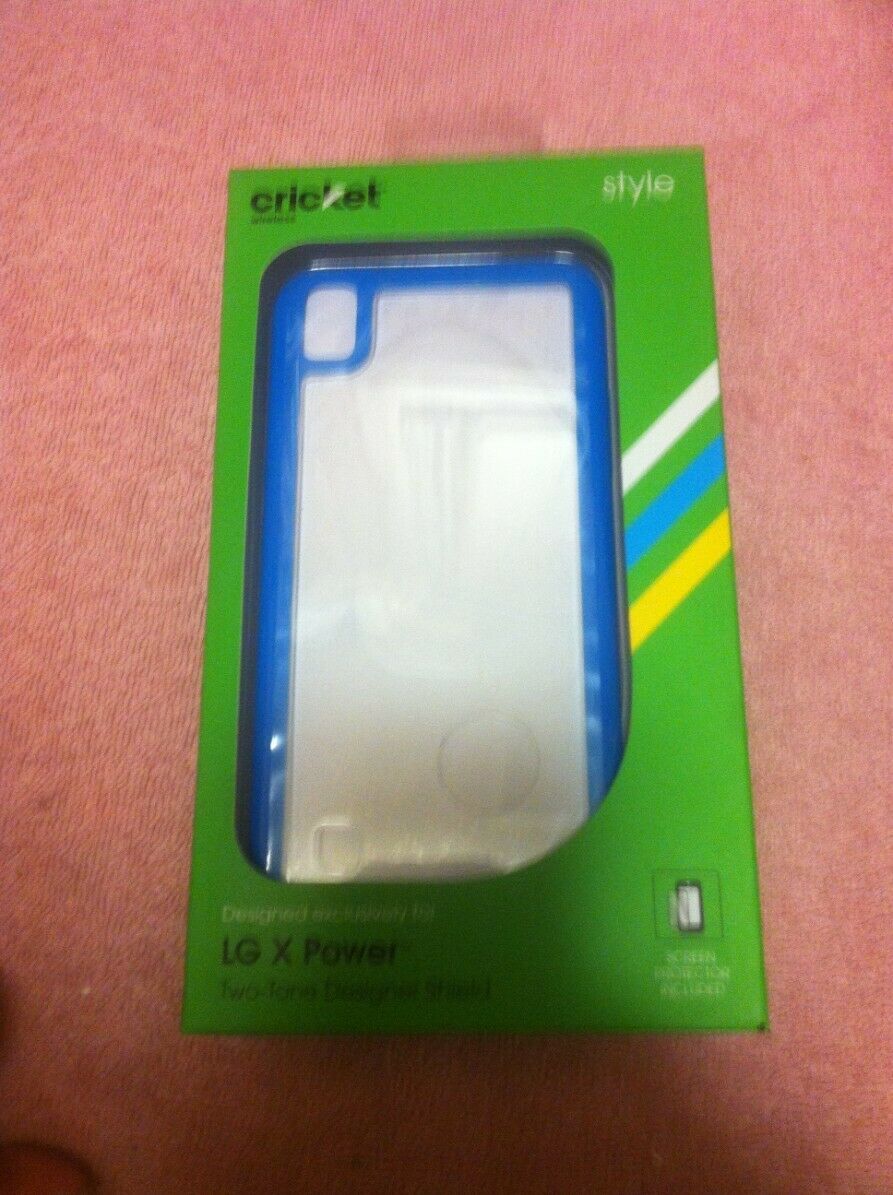 CRICKET CELL PHONE CASE--LG X POWER--ALGF5133--BLUE----FREE SHIP---NEW