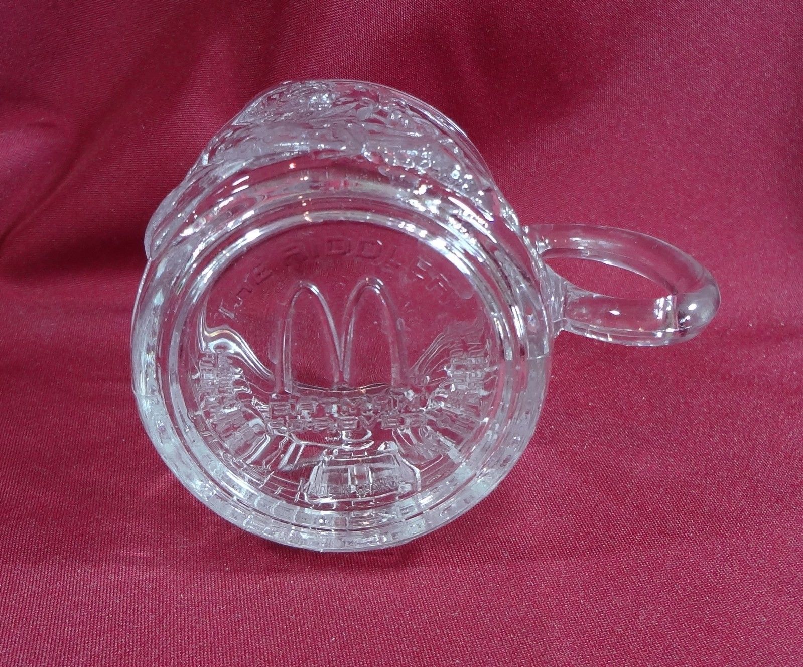 McDonald's Riddler 1995 Batman Forever Clear Glass Coffee Mug Cup Mugs