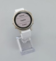 Garmin Fenix 6S Sapphire Premium Multisport GPS Watch Gold w/ White Band image 2