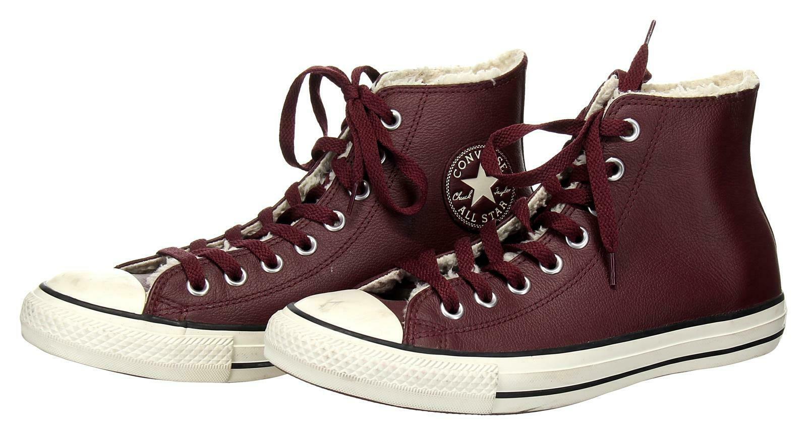 leather converse fur lined