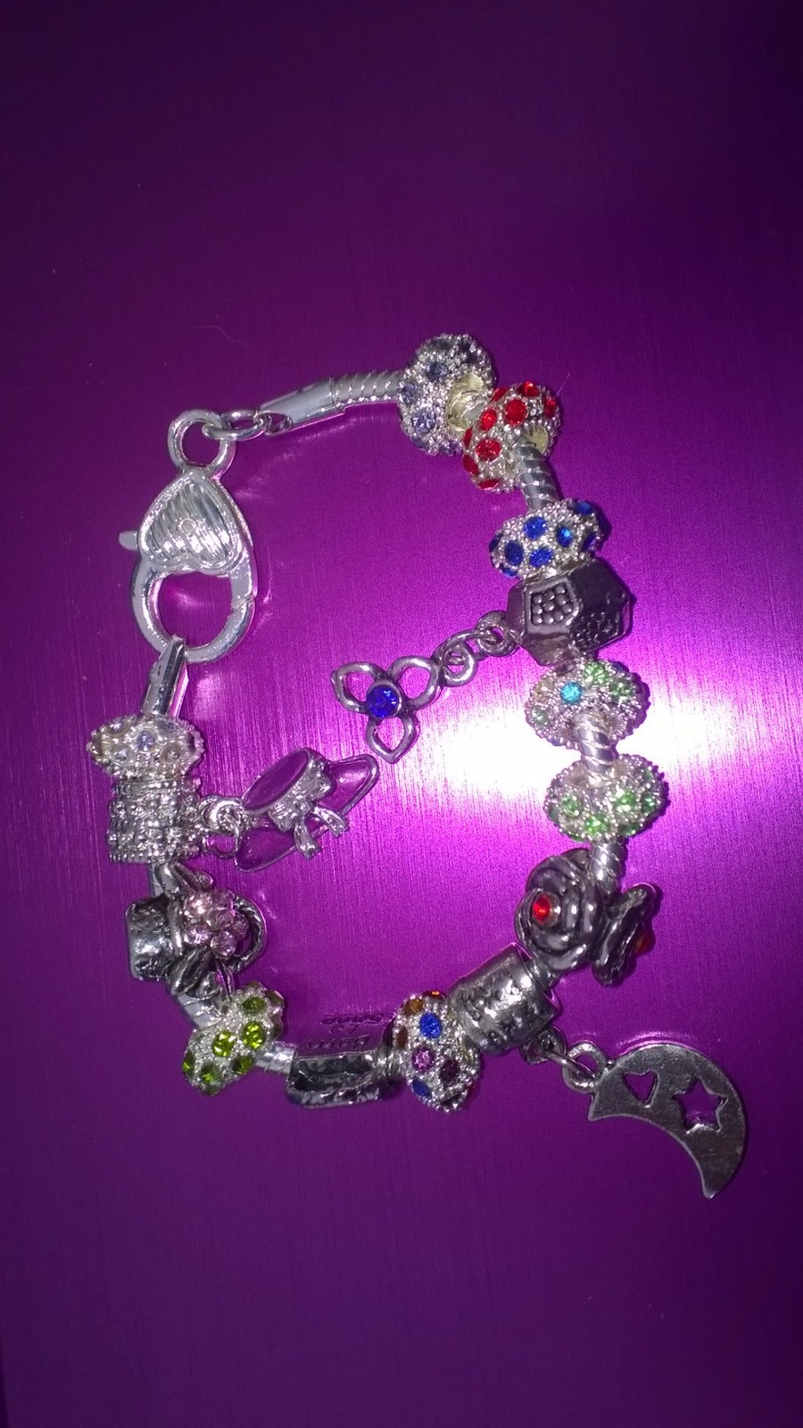 7.5 European Charm Bracelet Full of Charm Beads! Great Price Charms