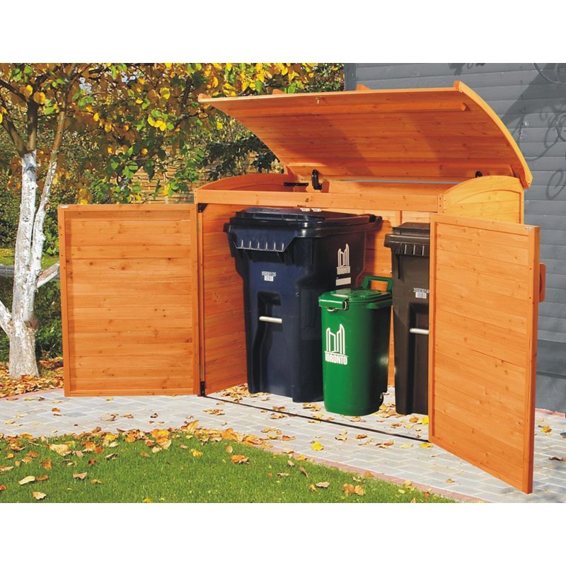 Shed storage build Outdoor trash can storage shed garbage recycling center