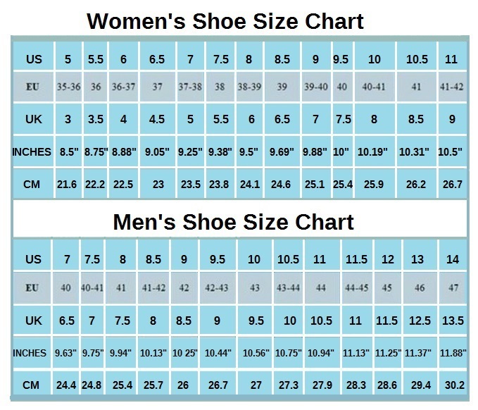Louis Vuitton Shoe Conversion Charts For Women's Size