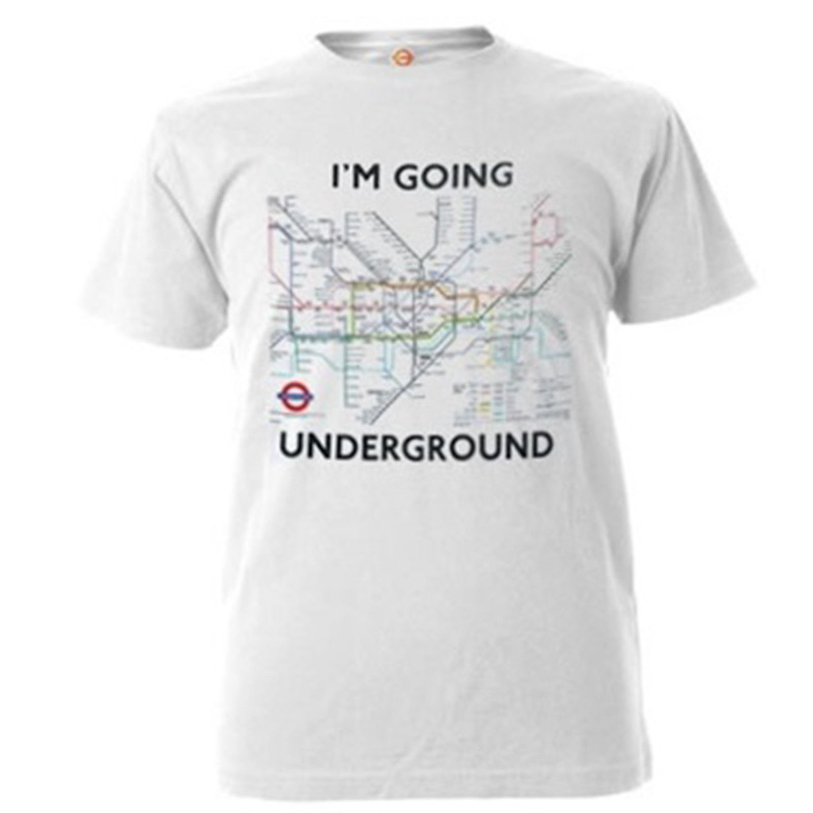 Image of Official Unisex White TFL London Underground Train Subway Metro Tube Map T Shirt